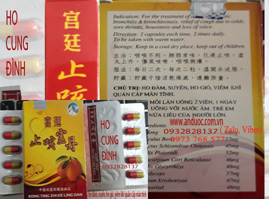 Thuốc ho chủ trị viêm khí quản của hong kong